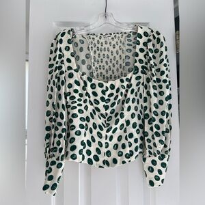 Reformation Polka Dot Blouse (4)